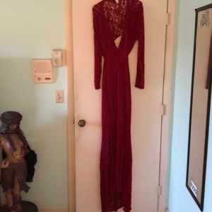 Venus red lace dress